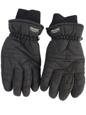Black Winter Gloves 100 Gram Thinsulate Insulation Men's Large